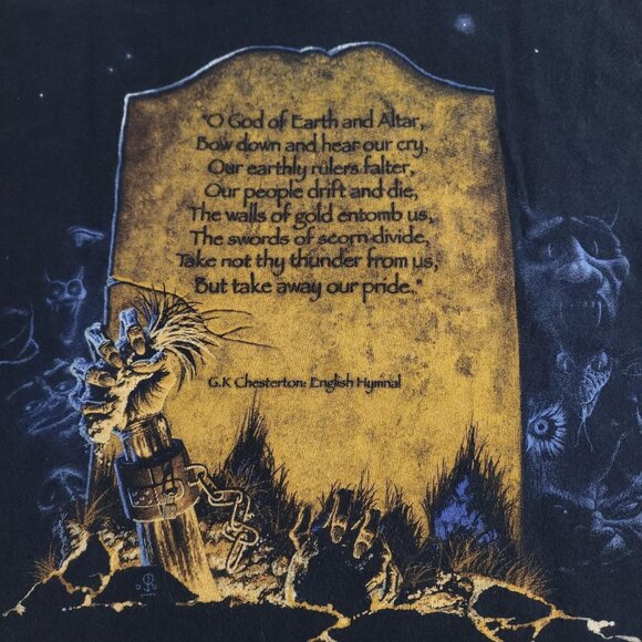 Vintage 00s Y2K Iron Maiden Live After Death metal zombie faded black shirt - Picture 4 of 5